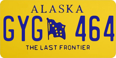 AK license plate GYG464