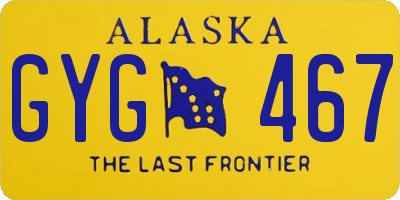 AK license plate GYG467