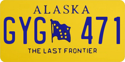 AK license plate GYG471