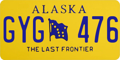 AK license plate GYG476