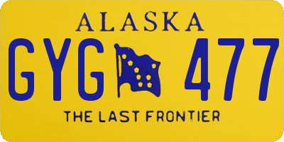 AK license plate GYG477