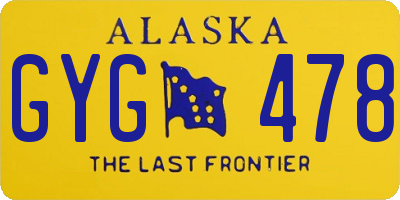 AK license plate GYG478