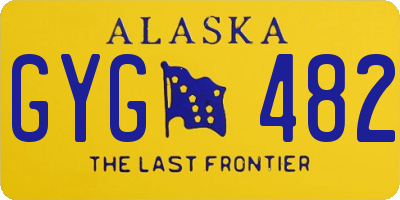 AK license plate GYG482