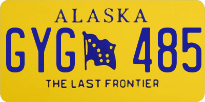 AK license plate GYG485