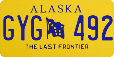 AK license plate GYG492