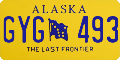 AK license plate GYG493