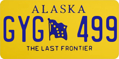 AK license plate GYG499
