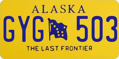 AK license plate GYG503