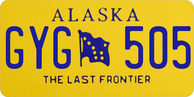 AK license plate GYG505