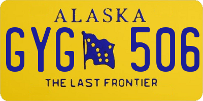 AK license plate GYG506