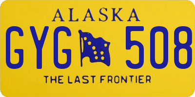 AK license plate GYG508