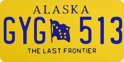 AK license plate GYG513