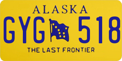 AK license plate GYG518