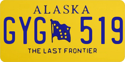 AK license plate GYG519