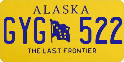 AK license plate GYG522