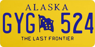 AK license plate GYG524