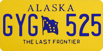 AK license plate GYG525