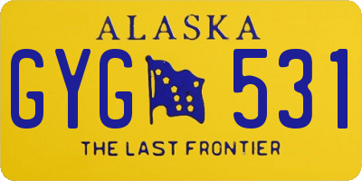 AK license plate GYG531