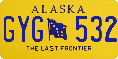 AK license plate GYG532