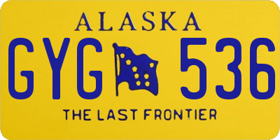 AK license plate GYG536