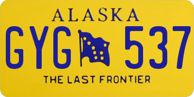 AK license plate GYG537