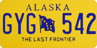 AK license plate GYG542