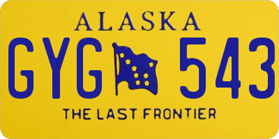 AK license plate GYG543
