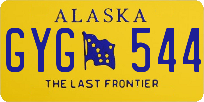 AK license plate GYG544