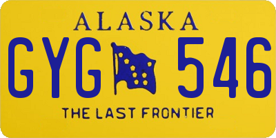 AK license plate GYG546