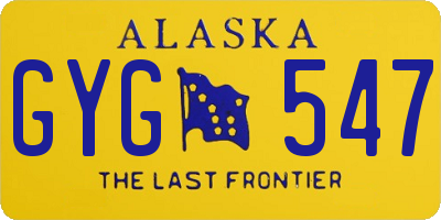 AK license plate GYG547