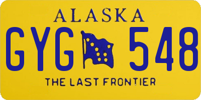 AK license plate GYG548