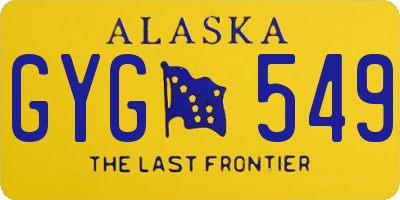 AK license plate GYG549