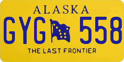 AK license plate GYG558