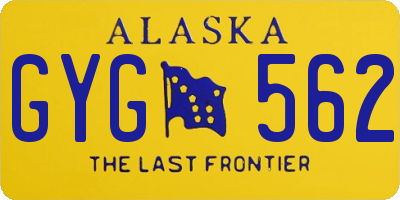 AK license plate GYG562