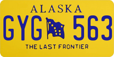 AK license plate GYG563