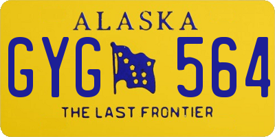 AK license plate GYG564