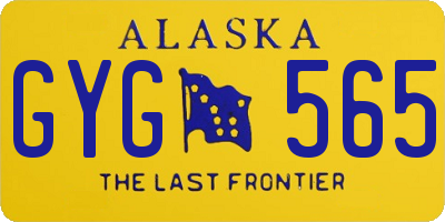 AK license plate GYG565