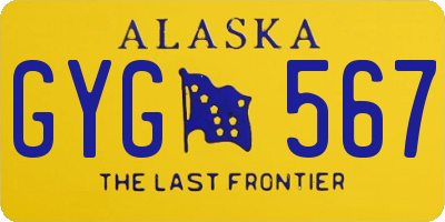 AK license plate GYG567