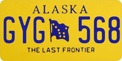 AK license plate GYG568