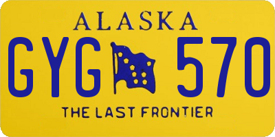 AK license plate GYG570