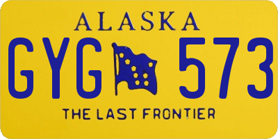 AK license plate GYG573