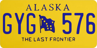 AK license plate GYG576