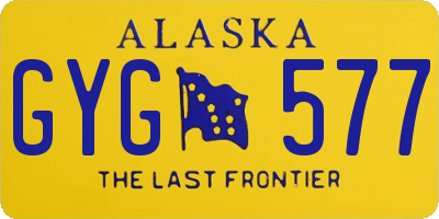 AK license plate GYG577
