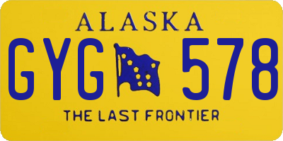 AK license plate GYG578