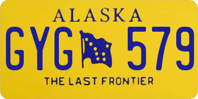 AK license plate GYG579