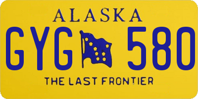 AK license plate GYG580