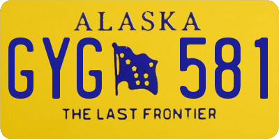 AK license plate GYG581