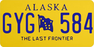AK license plate GYG584