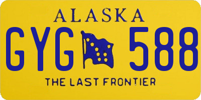 AK license plate GYG588