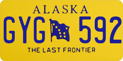 AK license plate GYG592